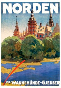 LUND, Aage (1892–1972). 🇩🇰  Norden Via Warnemünde-Gjedser, c. 1920s.