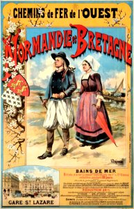 FRAIPONT, Gustave (1849-1923). 🇧🇪  Chemins de Fer de l'Ouest, Normandie et Bretagne, Bains de Mer, c. 1890.
