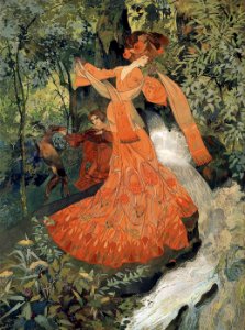 de FEURE, Georges.  Élégant près d'un Source, 1903.