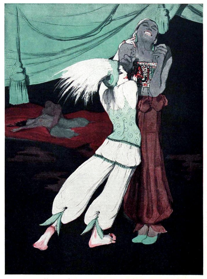 SCHNACKENBERG, Walter.  Zeichnung zum Gedicht, Russisches Ballett, Simplicissimus magazine, 1912.