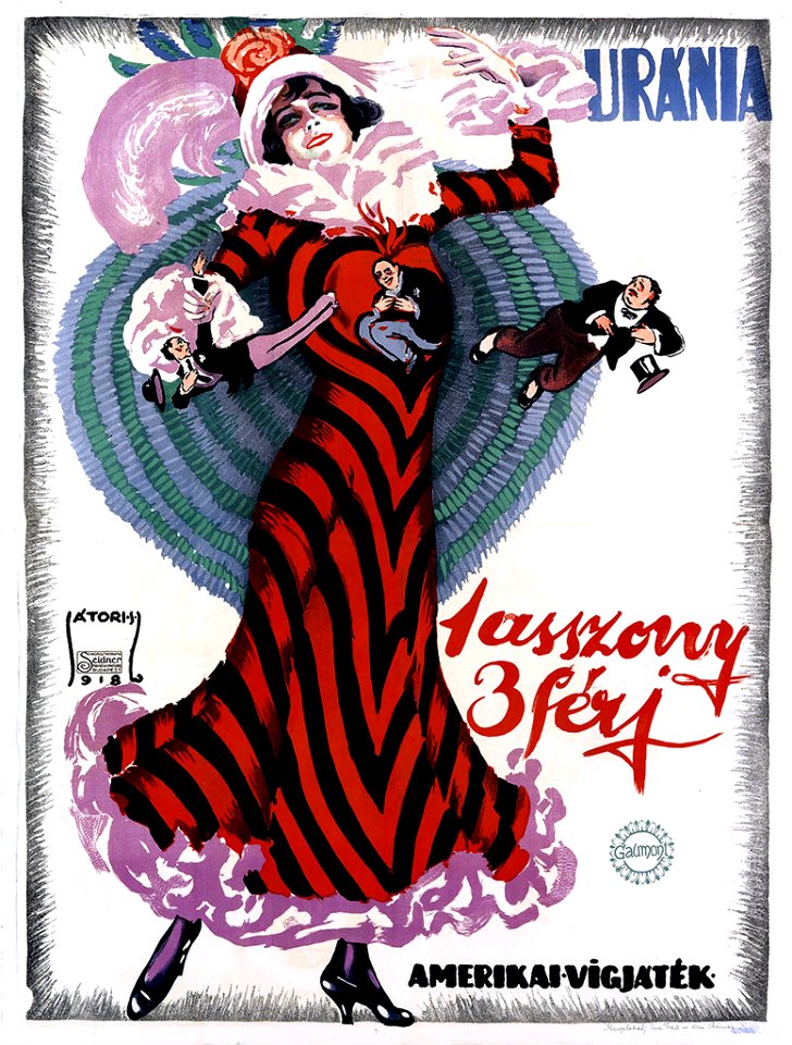 SÁTORI, Lipót (1899-1943).  Uránia, 1 Asszovy 3 Férj, 1918.