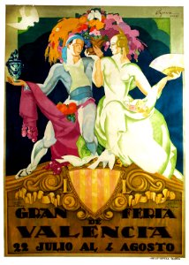 CAPUZ, Pasqual.  Gran Feria de Valencia, 22 Julio al 4 Agosto, 1933.