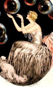ICART, Louis (1888-1950). 🇫🇷  Bubbles, 1930.