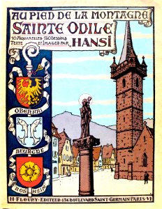 HANSI (Jean-Jacques Waltz). Au pied de la montagne, Sainte Odile, 1934.