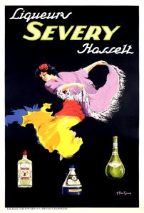 BERCKMANS, Roger. Liqueur Severy Hasselt, c. 1928.. Free illustration for personal and commercial use.
