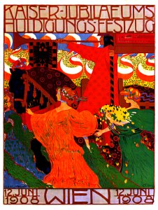 GRAF, Ludwig Ferdinand (1868-1932). 🇦🇹  Kaiser-Jubilaeums Huldigungs Festzug, Wien, 1908.