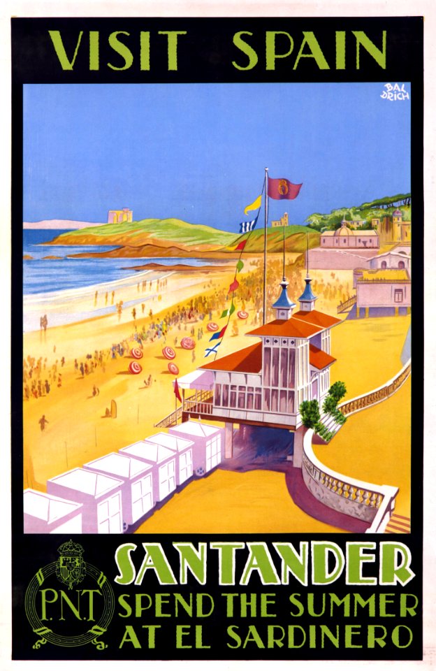 MARTÍNEZ BALDRICH, Roberto. 🇪🇸  Santander, Spend the Summer at El Sardinero.