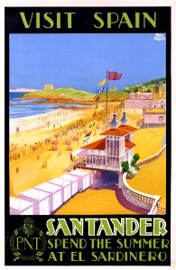 MARTÍNEZ BALDRICH, Roberto. 🇪🇸  Santander, Spend the Summer at El Sardinero.