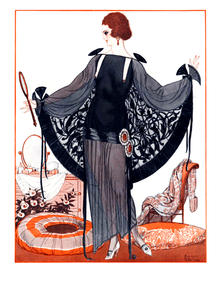 VALLÉE, Armand.  [fashion plate], c. 1920s.