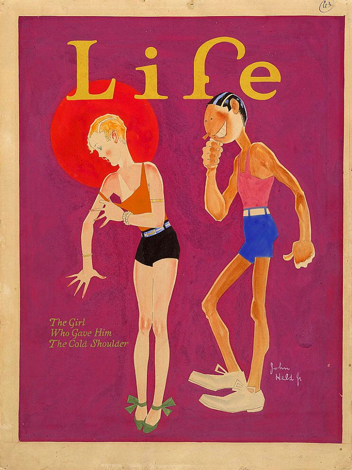 HELD, John Jr.  Life magazine, "The Girl who gave him the cold shoulder", 1923.