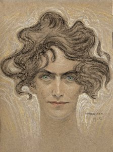 KLEEN, Tyra (1874-1951). 🇸🇪 Portrait of Lilly Sparre, 1912.. Free illustration for personal and commercial use.