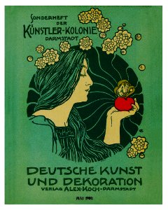 CHRISTIANSEN, Hans (1866-1945).  🇩🇪  Cover of Deutsche Kunst und Dekoration, May 1900.