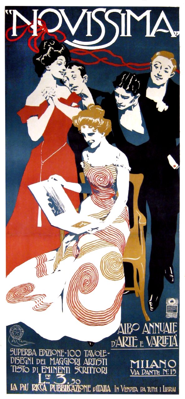 TERZI, Aleardo. "Novissima", Albo Annuale d'Arte e Varietà, Milano, c. 1900.