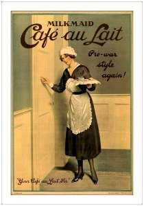 PEGRAM, Fred. 🇬🇧 Milkmaid Café au Lait, Pre-War Style Again!, 1921.