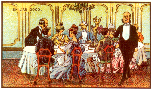 CÔTÉ, Jean Marc. 🇫🇷 En l'an 2000 [formal dinner], 1899.. Free illustration for personal and commercial use.