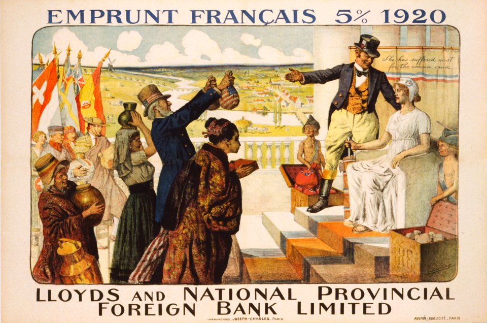 JONAS, Lucien. Emprunt Français 5% 1920 - Lloyds and National Provincial Foreign Bank Limited, 1920.