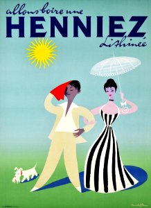 BRUN, Donald (1909-1999).  🇨🇭 Allons boire une Henniez, c. 1950s.