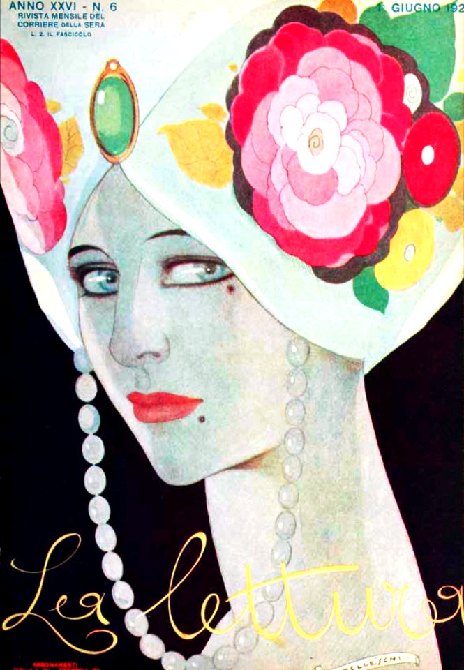BRUNELLESCHI, Umberto (1879-1949). 🇮🇹 Cover of La Lettura, 1926.