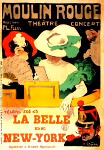 GRÜN, Jules Alexandre.  🇫🇷  Moulin Rouge, La Belle de New-York.