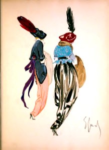 SACCHETTI, Enrico (1877-1967). 🇮🇹  Robes et femmes, 1913.