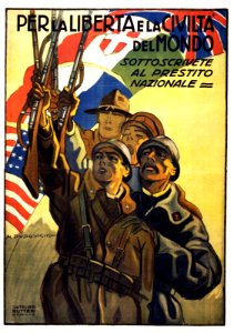DUDOVICH, Marcello. 🇮🇹  Per la Libertà e la Civiltà del mondo, 1917.