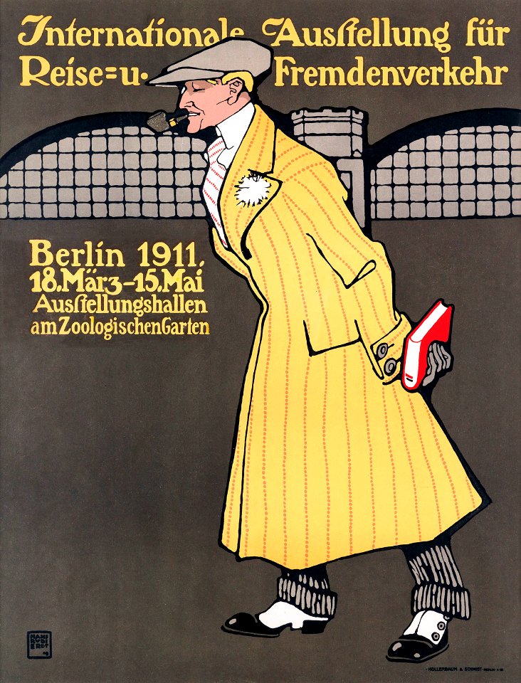 ERDT, Hans Rudi (1883-1918).  Internationale Ausstellung für Reise = und Fremdenverkehr, Berlin, 1911.