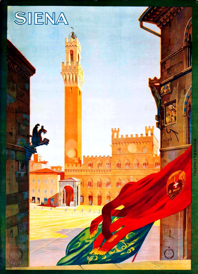 Anon. Travel poster for Siena, c. 1935.