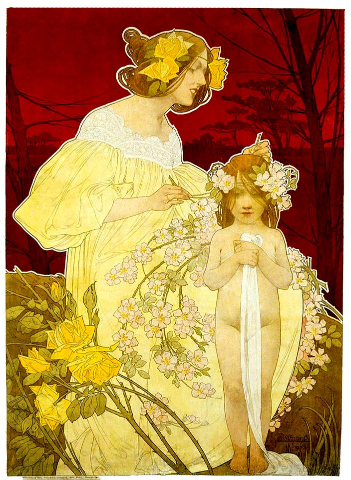 PRIVAT LIVEMONT, Henri.  [Exhibition poster], 1900.