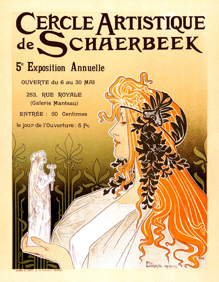 PRIVAT LIVEMONT, Henri.  Cercle Artistique de Schaebeek, 5e Exposition Annuelle, 1897.