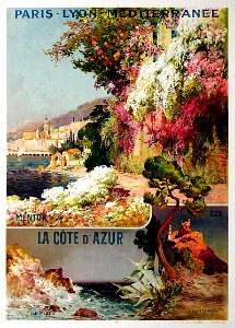 LESSIEUX, Louis Ernest (1874-1938).  🇫🇷  La Côte d'Azur, 1910.