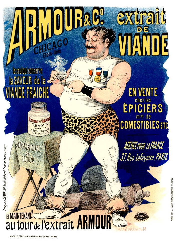 GUILLAUME, Albert.  Armour & Co. Extrait de Viande, c. 1890s.