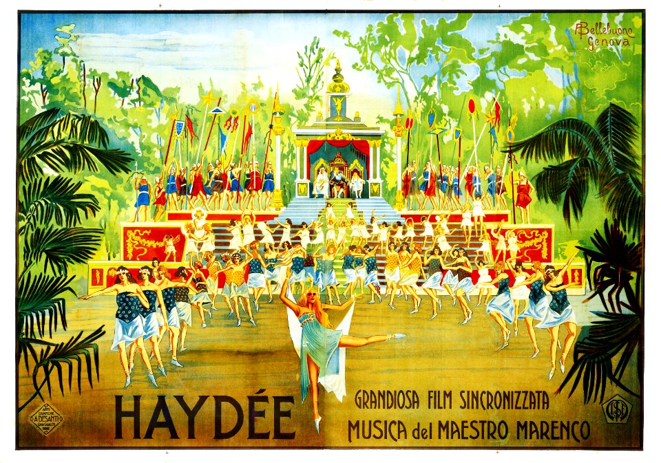 BELLEBUONO, A. "Haydée", Grandiosa film sincronizzata, 1923.