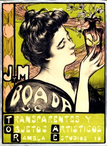 CASAS CARBÓ Ramón.  J y M Boada, Transparentes y Objetos Artísticos, 1898.