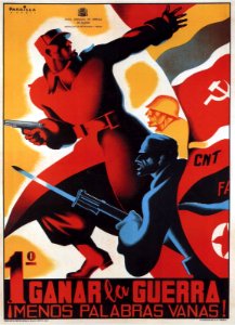 PARRILLA.  Primero ganar la guerra, ¡menos palabras vanas!, 1937.