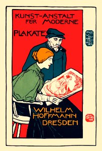 FISCHER, Otto. 🇩🇪 Kunst-Anstalt für Moderne Plakate, Wilhelm Hoffmann, Dresden, 1898.