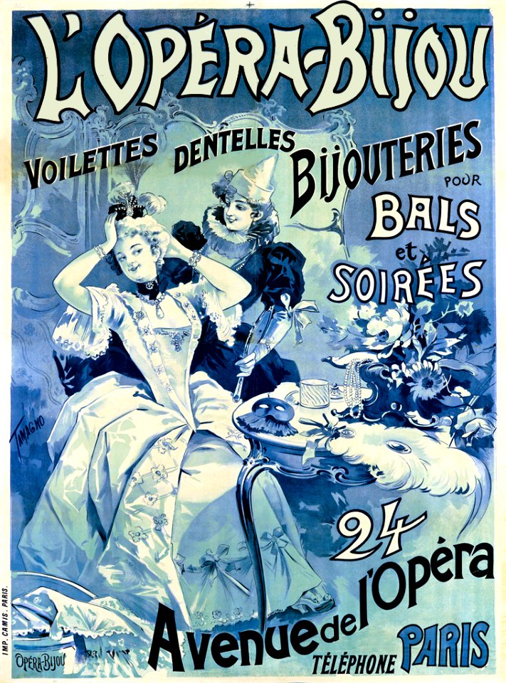 TAMAGNO, Francisco.  L'Opéra-Bijou, Voilettes, Dentelles, Bijouteries pour Bals et Soirées.