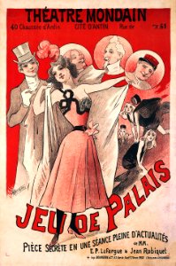 CHOUBRAC, Alfred (1853-1902).  🇫🇷  Jeu de Palais, Théâtre Mondain, c. 1890.