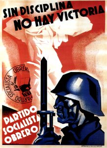 BALLESTER, Arturo. Sin disciplina no hay victoria, 1936.. Free illustration for personal and commercial use.