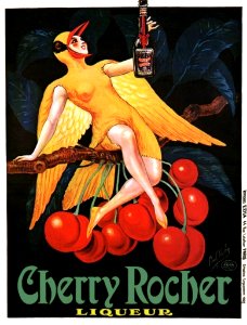 MOHR, Paul. Cherry Rocher Liqueur.. Free illustration for personal and commercial use.
