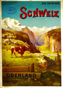 d'ALÉSI, F. Hugo. Jura-Simplon-Bahn, Schweitz, Oberland.