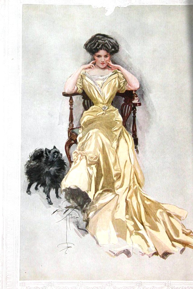 FISHER, Harrison (1875-1934). 🇺🇸  [golden gown]