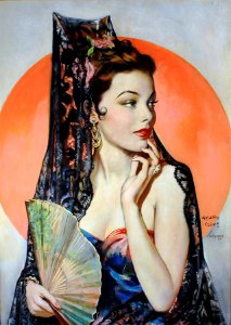 CLIVE, Henry (1881-1960).  🇺🇸  Lola Montez [mantilla].