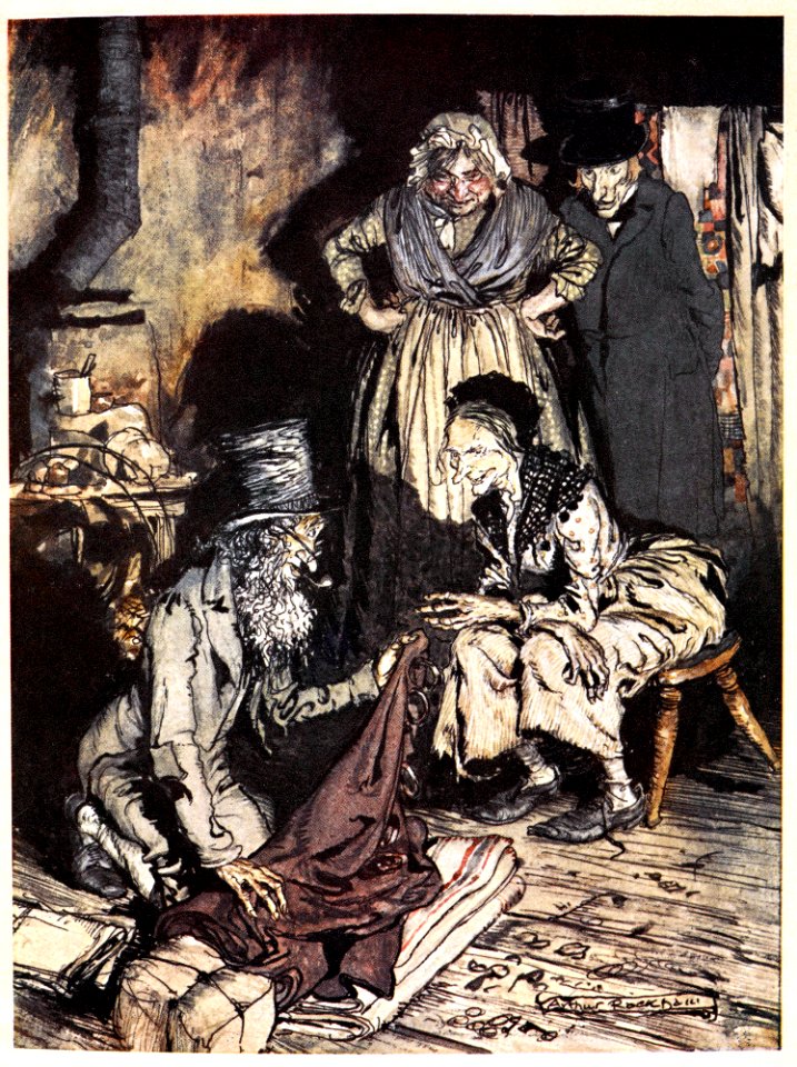 RACKHAM Arthur (1867-1939). 🇬🇧 Selling Scrooge's Things, Illustrations ...