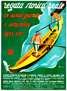 ARTICO, Mirko.  Regata Storica Reale in Canal Grande, Sept. 1935.