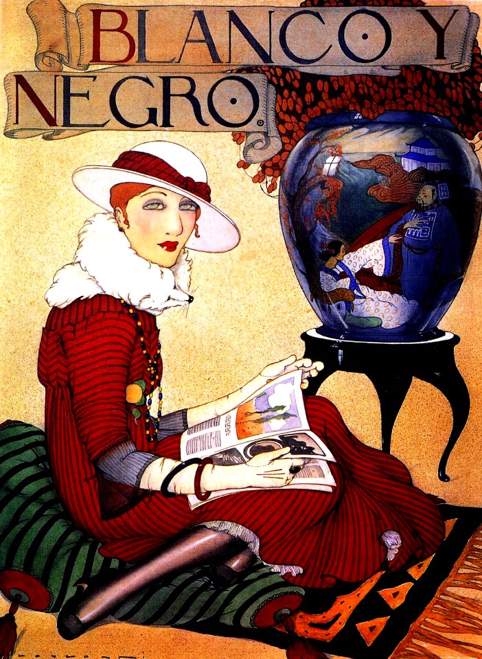 LOYGORRI PIMENTEL, José.  Cover of Blanco y Negro, 1917.