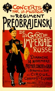 CARAN d'ACHE.  Concerts par la Musique du Régiment Préobrajenski de la Garde Impériale Russe, c. 1900.