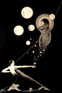 HIGGINS, Cardwell S. (1902-1983).  "Delightful Page", 1920s.