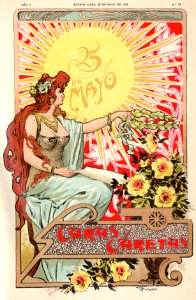 FORADORI.  Caras y Caretas, "25 de mayo", 1899.