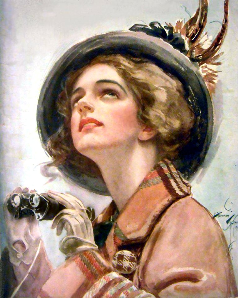 FISHER, Harrison (1875-1934). 🇺🇸  [binoculars]