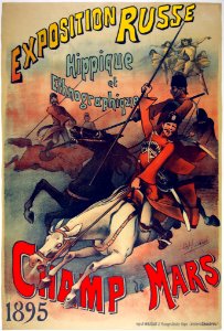 CHOUBRAC, Alfred (1853-1902).  🇫🇷  Exposition Russe Hippique et Ethnographique, Champ de Mars, 1895.